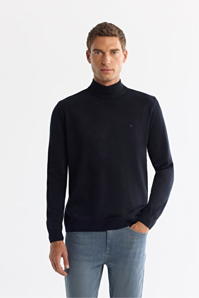 Avva Men's Navy Blue Half Turtleneck Non-Pilling Knitwear Regular Fit Sweater...