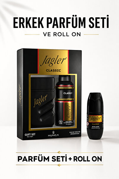 Jagler Classıc Edt 90 ml Erkek Parfüm + Deodorant 150 ml+Rollon 3'lü Set 6375...