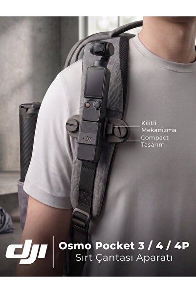 Dji Osmo Pocket 3 / 4 / 4P Uyumlu Sırt Çantası Montaj Aparatı