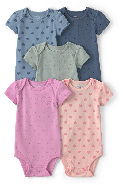 Carter's Kız Bebek Çoklu Paket Body Yenidoğan-24 Ay Çok Renkli