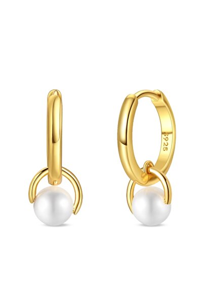 Choice PAE329-GD Hot Sales 925 Sterling Silver Golden Geometric Pearl Pendant...