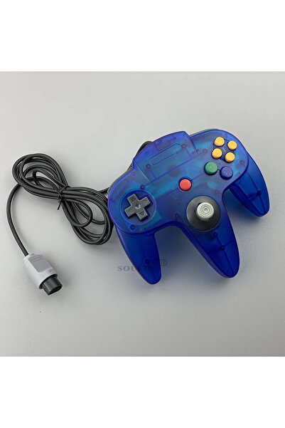 Choice Transparent Blue Wired Gamepad For NS 64 Host N64 Controller Gamepad J...