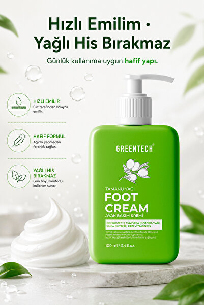 Greentech Topuk Çatlak ve Ayak Bakım Kremi 100 ml