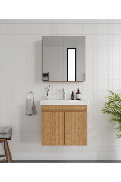 MERLİN MOBİLYA MİNTAKA BANYO DOLABI 65'LİK HİLTON LAVABO