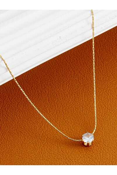 Choice gold necklace Gold Diamond Pendant Necklace Plated Stainless Steel Jew...
