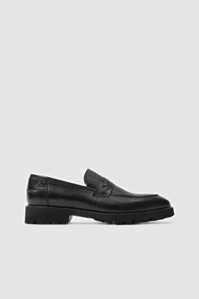TOGO Erkek Siyah Hakiki Deri Loafer Ayakkabı [TG052077]