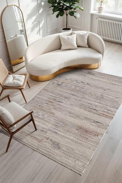 Cotto Home Armony Ar017g Renkli Halı Modern Desenli Akrilik Pamuk Taban Tozu ...