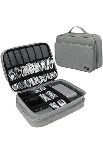 Choice Three Layer Electronic Accessories Organizer, Storage Bag with Cable G...