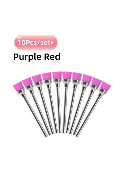 Choice Purple Red-10pcs 10Pcs/bag Nail Art Nylon Cleaning Brush 2.35mm Grindi...