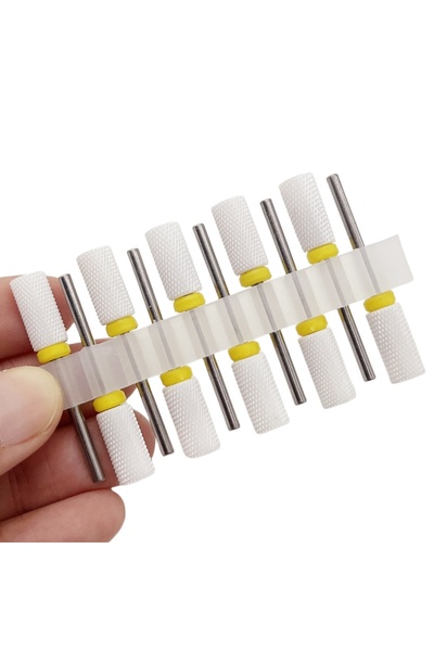 Choice29 TC10P-11 10Pcs/set Ceramic Nail Drill Bit Set Rotate Burr Milling Na...