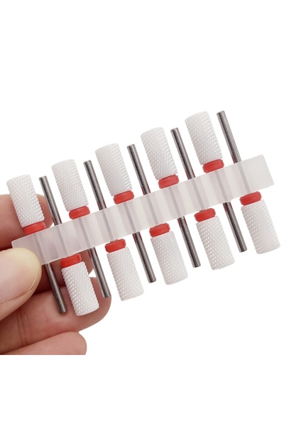 Choice28 TC10P-12 10Pcs/set Ceramic Nail Drill Bit Set Rotate Burr Milling Na...