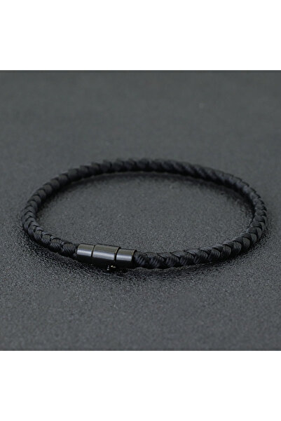 Choice S 18.5cm 7.3Inch BLACK Grade A Keel Rope Bracelet - Lucky Red Thread C...