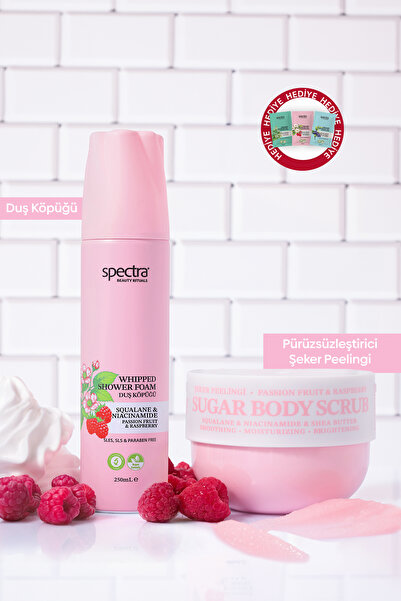 Spectra Care Raspberry&Passion Fruit 2'li Vegan Bakım Seti - Kremsi Duş Köpüğ...