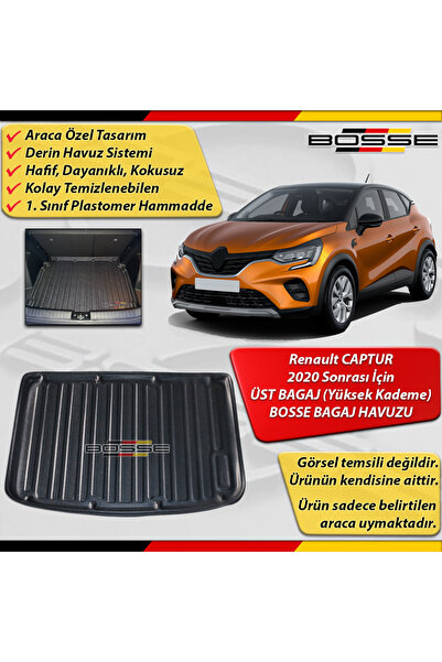 BOSSE Renault CAPTUR Bagaj Havuzu ÜST BAGAJ (Yüksek Kademe) 2020 Sonrası Arac...