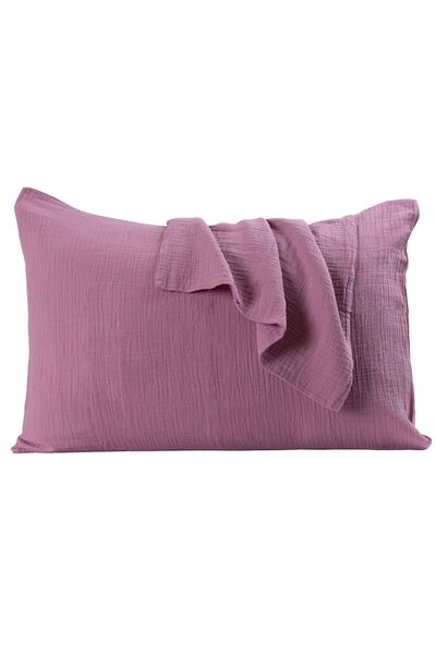 Püskül Huse de pernă din muselină de lux 2 bucăți - 100% bumbac, 2 straturi, ...