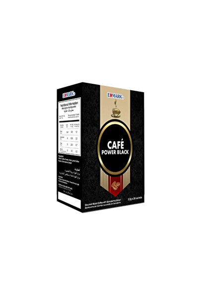 EDMARK القهوة السوداء بالفطر الريشي من إدمارك Cafe Power Black - 20x3.5g