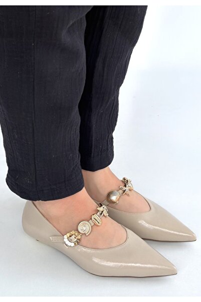 pabucmarketi Beige Women's Heeled Shoes