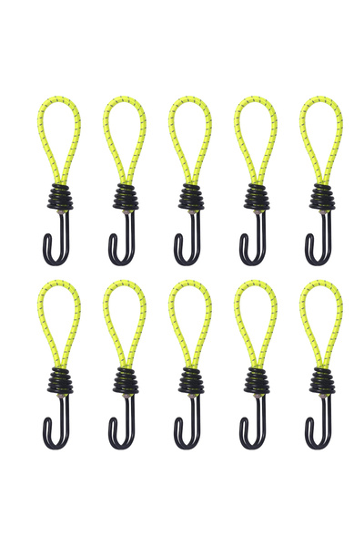 Choice YELLOW 10pcs Tent Elastic Rope Cord Hook Versatile Outdoor Camping Can...