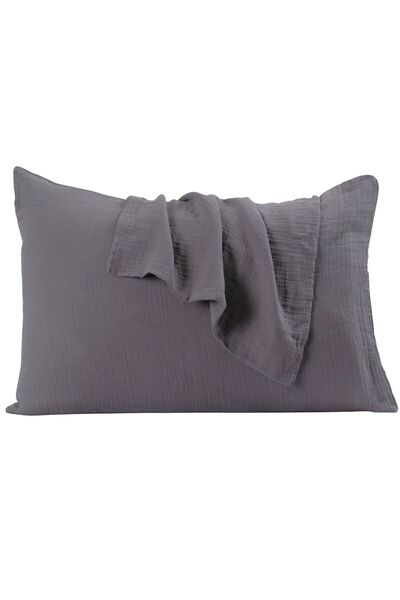 Püskül Luxury Muslin Pillowcase 2 Pieces - 100% Cotton, 2-Layer, High Quality...