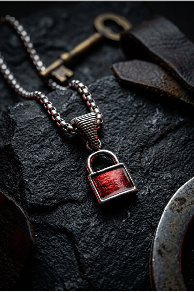 Begondio Gothic Handcrafted Stainless Steel Chain Men's Necklace with Padlock...