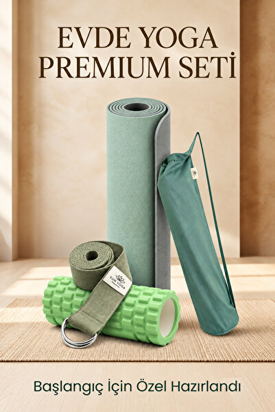 SUNYOGA Evde Yoga Premium Seti – Yoga Matı, Mat Çantası, Yoga Kemeri ve Foam ...