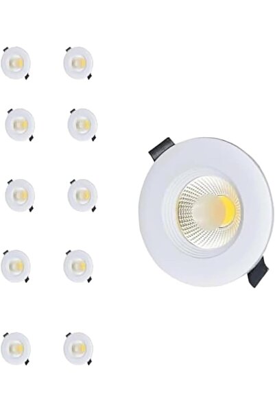 Generic LED Ceiling Light (10 pieces), 7cm 7W, Energy Saving (Solar Light Color)