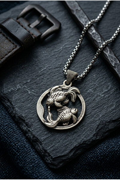 Begondio Pisces Figured Double Pisces Design Medallion Handcrafted Stainless ...