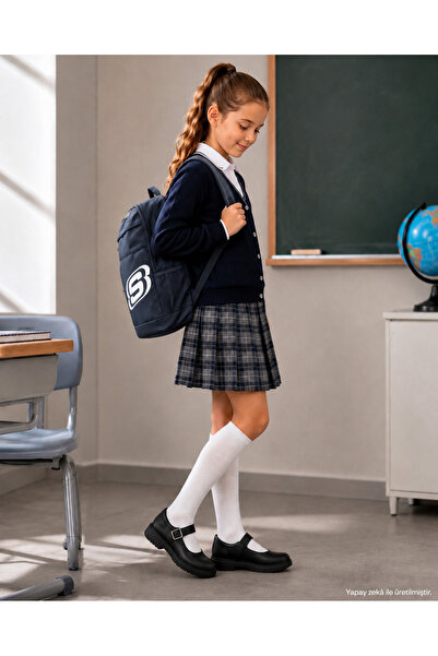 SKECHERS SMOOTH TRACKS Büyük Kız Çocuk Siyah Okul Ayakkabısı 319208L BBK