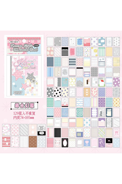 Choice B 120 Sheets Korean Style M5 Memo Book Polka Dot Basic Simple Ins & Sa...