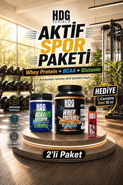 HDG Serials Aktif Spor Paketi BCAA + Glutamine 500 g + Whey Protein 1000 g + L-Carnitine Shot 50 ml