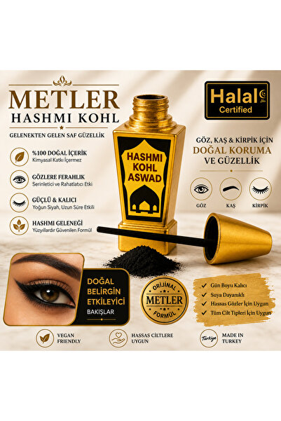 Metler Arap Sürmesi Orjinnal Mardin Surmesi Doğal Hashimi Kohl Toz ,Göz, Kaş,...
