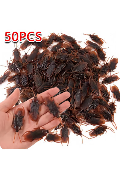 Choice OneSize 50Pcs 50Pcs Halloween Gadget Plastic Cockroaches Joke Decorati...