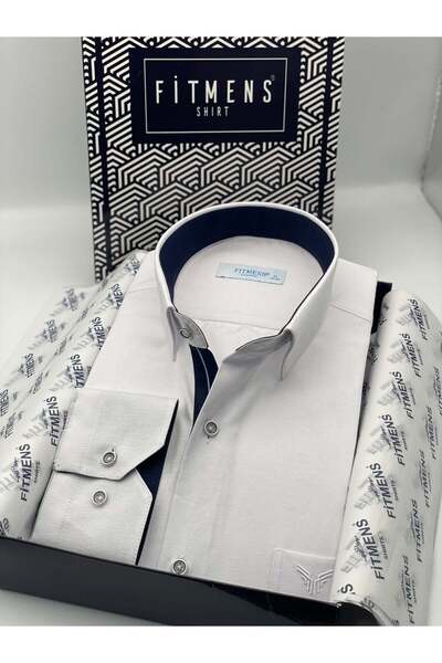 Fitmens Classic Long Sleeve Linen Cotton Gift Boxed Men's Shirt Fs-001261 - W...