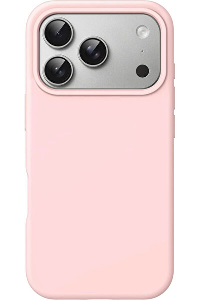 CaseHub Apple iPhone 17 Pro Max Kılıf İçi Kadife Ekran ve Kamera Yükseltili Lansman Silikon Kapak Pudra Pembe