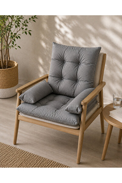 Genel Markalar 45X80 cm Sandalye Minder Seti- 2 adet 25x40 Kolçak – Sırt ve O...