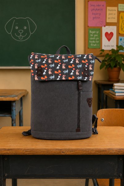 Biggdesign Dogs Vintage Laptop Backpack Gray
