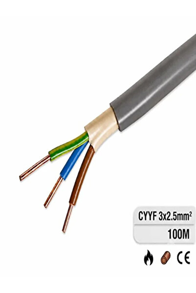 RCB Electro CYYF 3x2.5 mm² 0.6/1 kV electrical cable, Rigid copper, PVC insul...