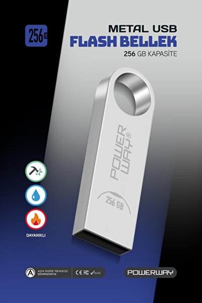 POWERWAY 256 Gb Metal Flash Bellek Metal Tasarım Usb Bellek The Latest Tecnol...