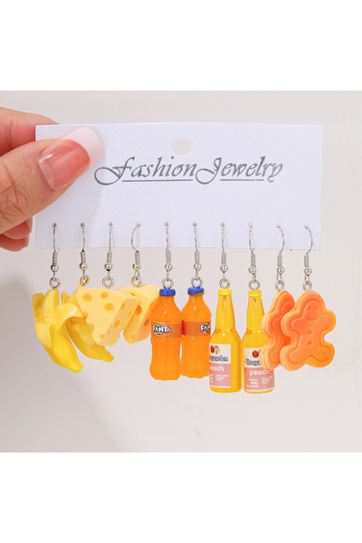 Choice style 22 Fashion Sweet Fruit Drink Earrings Set for Women Cute Cartoon...