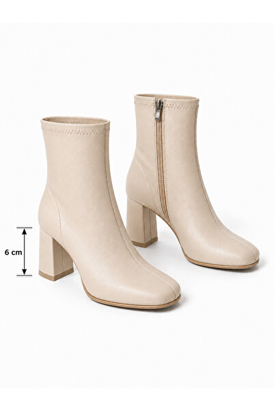 CRAFT MODA Heeled Stretch Ankle Boots Side Zipper