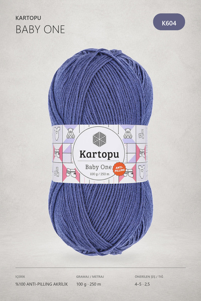 Generic Brand K.Artopu Baby One Non-Pilling Hand Knitting Yarn Wool Light Nav...