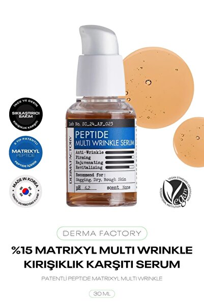 DERMA FACTORY Kırışıklık ve Sarkmalar İçin Yüksek Etki Sağlayan Matrixyl %15 ...