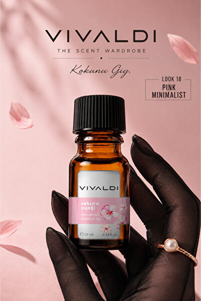 Vivaldi Home Sakura Çiçeği Esansiyel Yağ 10 ml Hafif & Zarif Çiçek Kokusu Aro...
