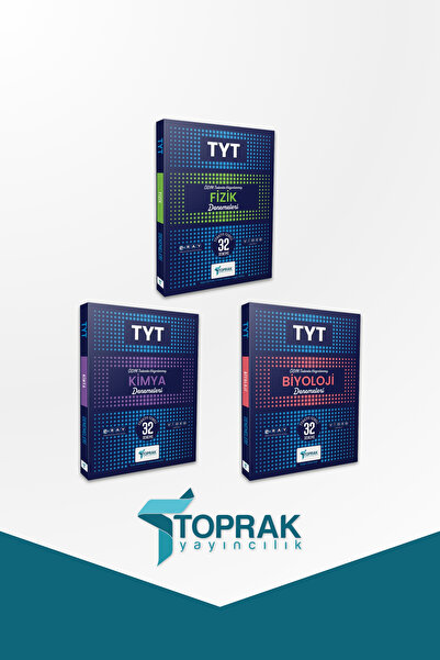 Toprak Yayıncılık TYT FİZİK, KİMYA VE BİYOLOJİ DENEME KİTAP SETİ