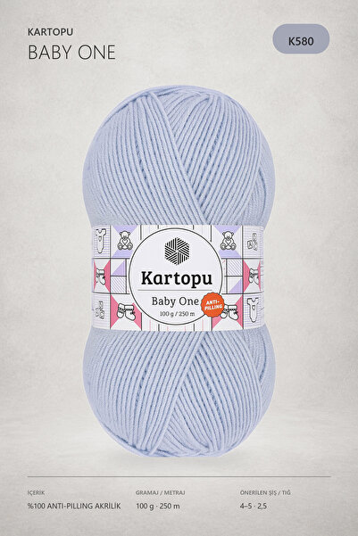 Generic Brand Baby One Lână de bebeluș anti-pilling Ice Blue K580