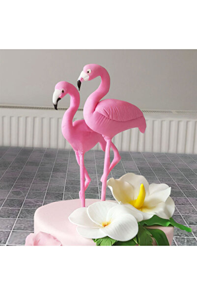 choice2 2pcs flamingo 2 Pcs Pink Flamingos Cake Topper Valentine’s Day Sweet ...