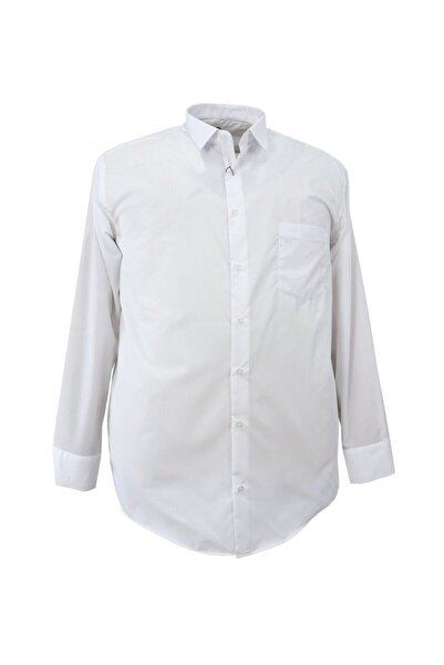 Bettino Men's Large Size Extra Large Fit Long Sleeve Classic Shirt White, Sui...