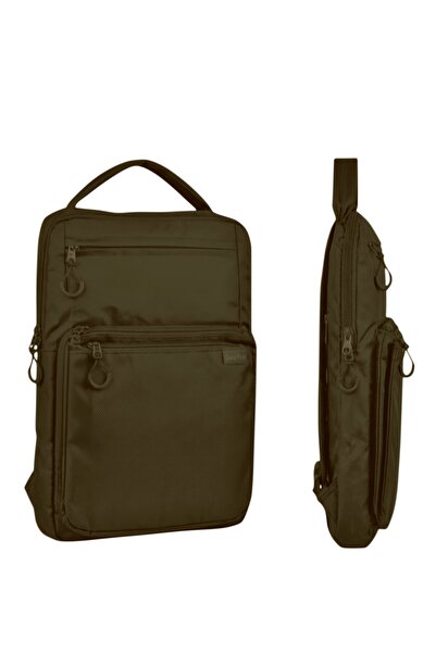 KY Dp Casual a Quality Khaki Multi-Compartment Water Repellent Sports Travel ...