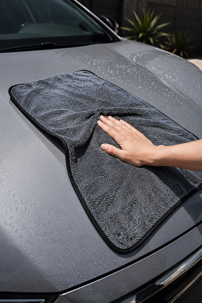 Fine Clean ( 90x60 Cm ) Maxi Boy Mikrofiber Oto Yıkama Ve Araba Kurulama Bezi Ekstra Su Emici