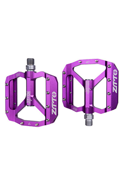 ZTTO JT01-Purple MTB Bearing Aluminum Alloy Flat Pedal Bicycle Good Grip Ligh...
